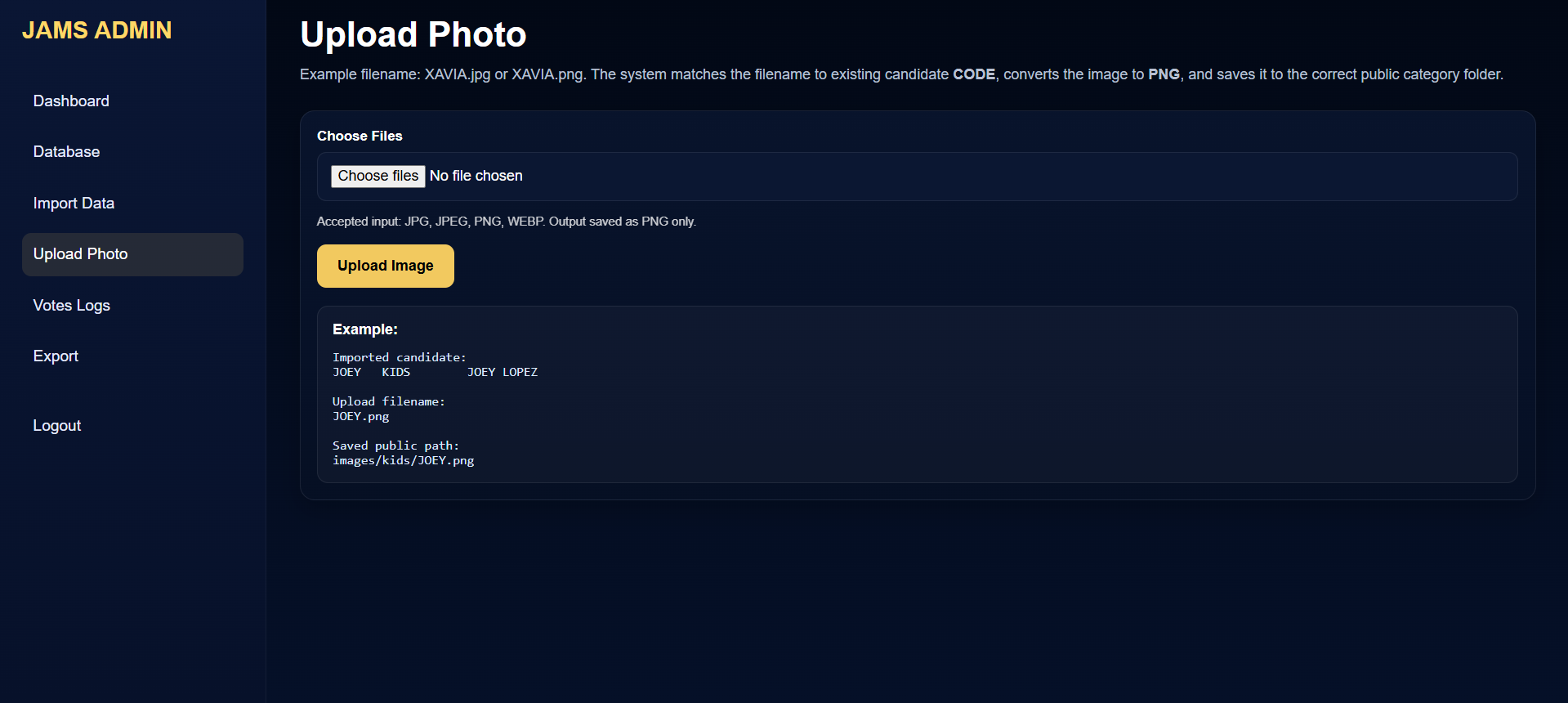 JAMSAP TV Batch 5 Voting System