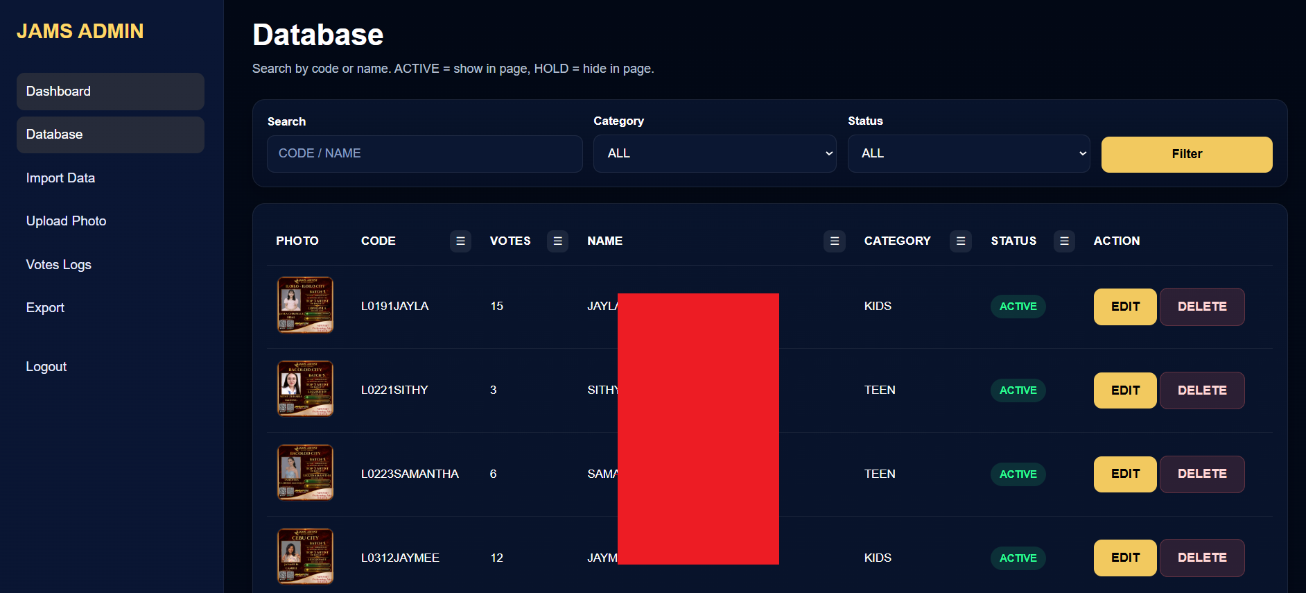 JAMSAP TV Batch 5 Voting System